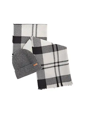 BARBOUR | Geschenkset Beanie und Schal PENDLE | grau